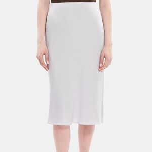 Satin/polyester pencil skirt - light grayish blue